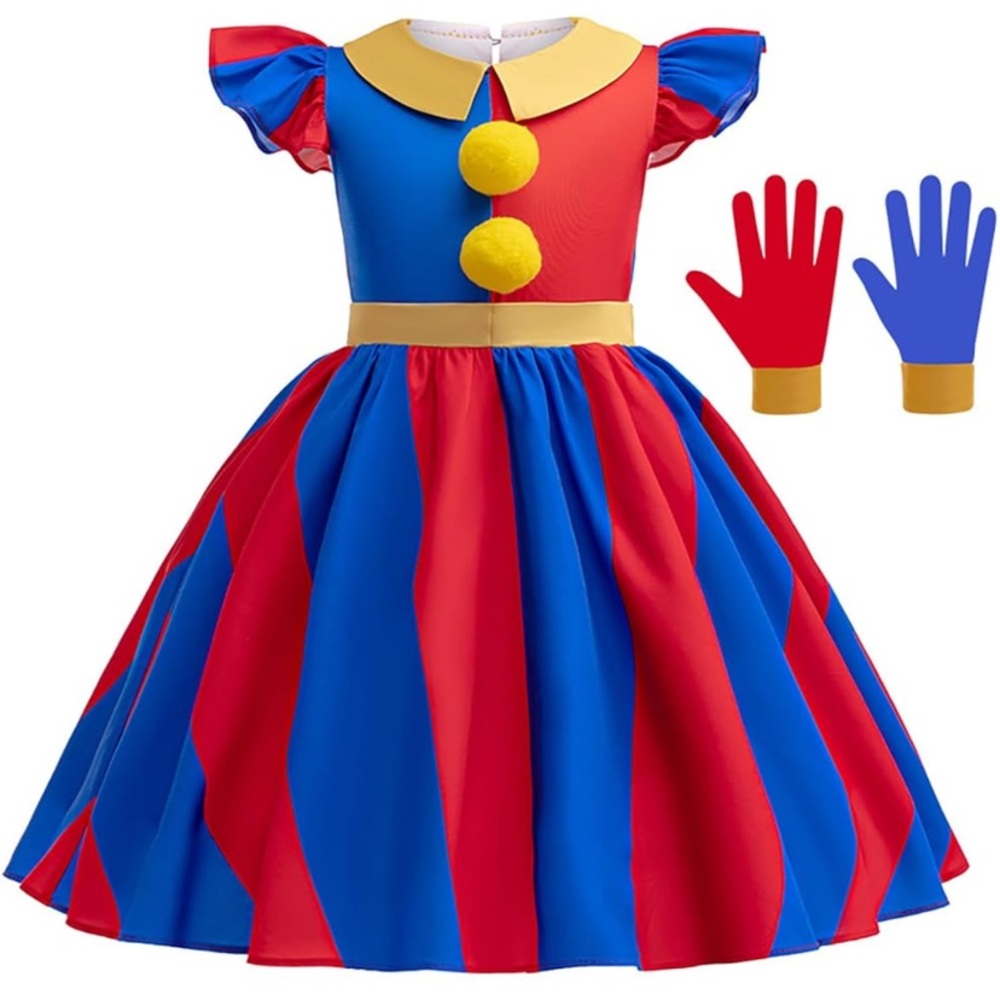 Colorful Kids Clown Costume size 9-10 years old